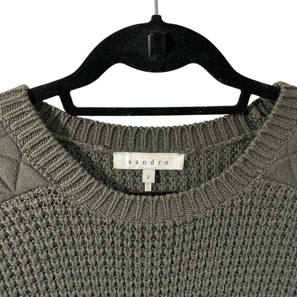 Sandro Paris Merino Wool Knit Sweater French Elegance Sophisticated Size Medium - Picture 2 of 12